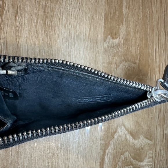 Coach Black Signature Canvas & Leather Small Zip Wallet - Picture 5 of 5
